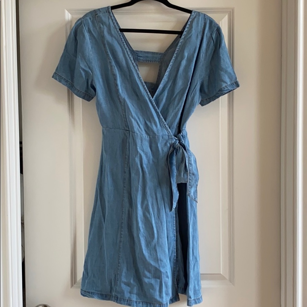 Denim Wrap Dress
